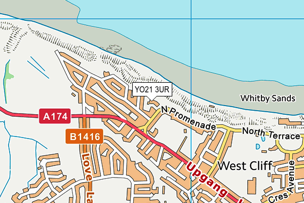 YO21 3UR map - OS VectorMap District (Ordnance Survey)