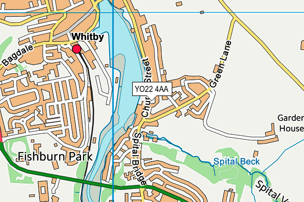 YO22 4AA map - OS VectorMap District (Ordnance Survey)