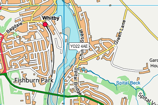 YO22 4AE map - OS VectorMap District (Ordnance Survey)