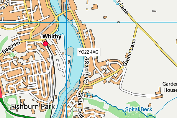 YO22 4AG map - OS VectorMap District (Ordnance Survey)