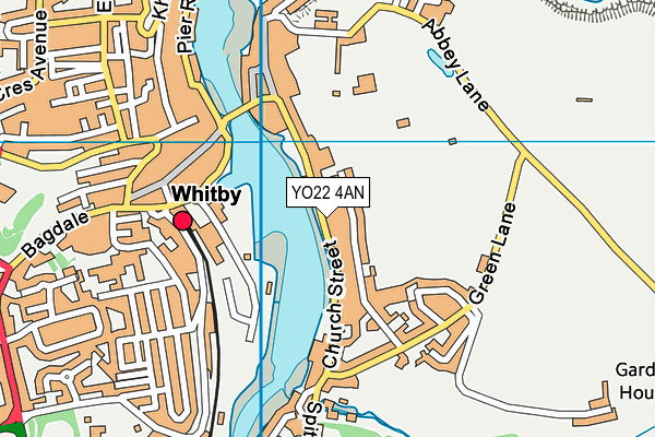 YO22 4AN map - OS VectorMap District (Ordnance Survey)