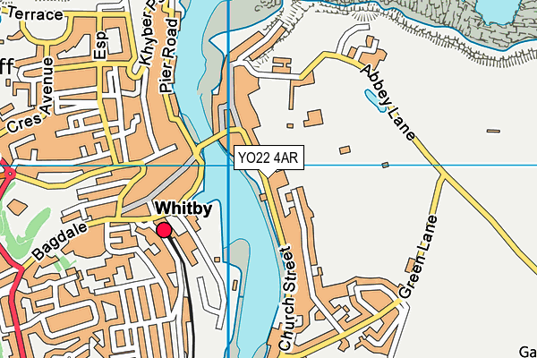 YO22 4AR map - OS VectorMap District (Ordnance Survey)
