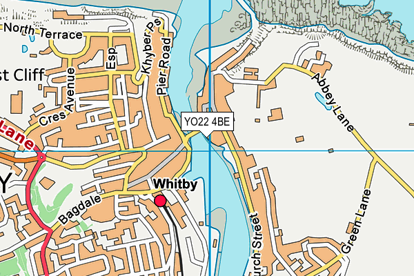 YO22 4BE map - OS VectorMap District (Ordnance Survey)