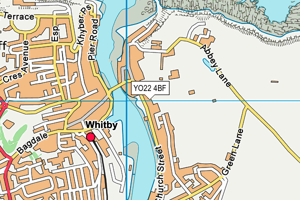 YO22 4BF map - OS VectorMap District (Ordnance Survey)