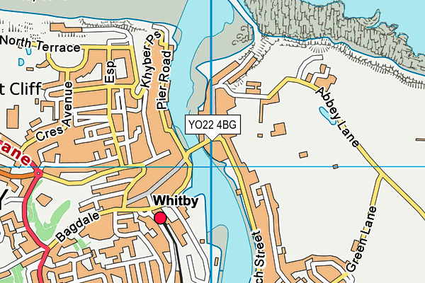 YO22 4BG map - OS VectorMap District (Ordnance Survey)