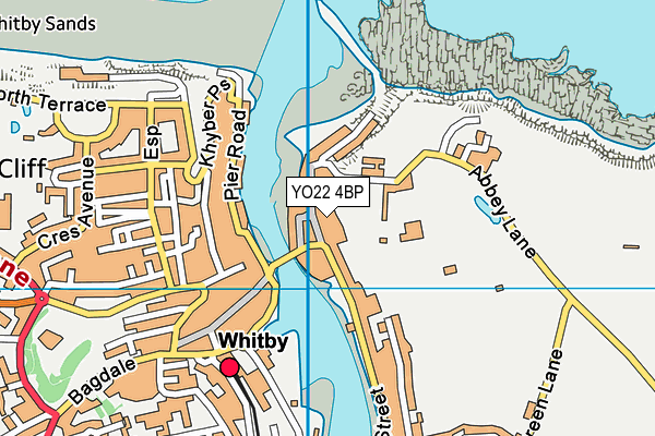 YO22 4BP map - OS VectorMap District (Ordnance Survey)