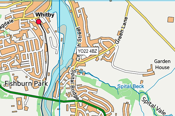 YO22 4BZ map - OS VectorMap District (Ordnance Survey)