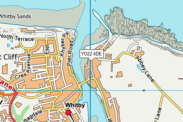 YO22 4DE map - OS VectorMap District (Ordnance Survey)