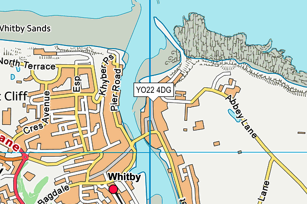 YO22 4DG map - OS VectorMap District (Ordnance Survey)