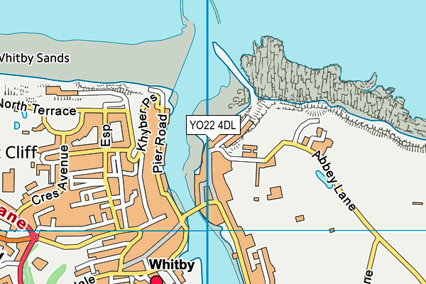 YO22 4DL map - OS VectorMap District (Ordnance Survey)