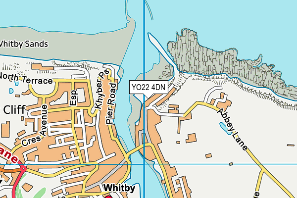 YO22 4DN map - OS VectorMap District (Ordnance Survey)