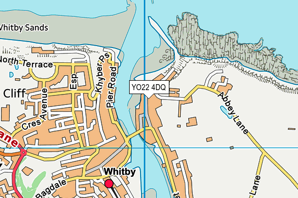 YO22 4DQ map - OS VectorMap District (Ordnance Survey)