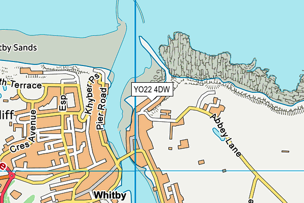 YO22 4DW map - OS VectorMap District (Ordnance Survey)