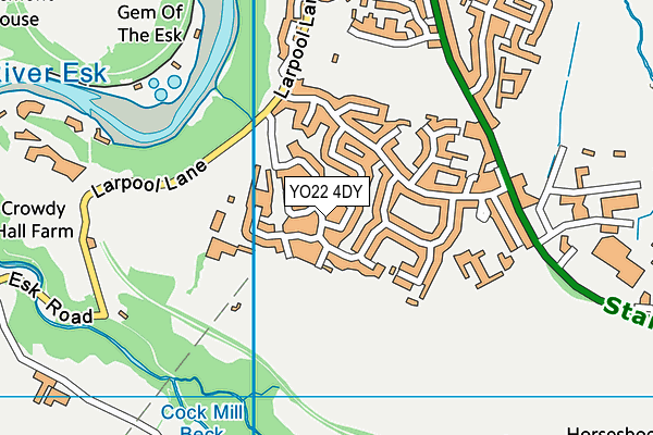 YO22 4DY map - OS VectorMap District (Ordnance Survey)