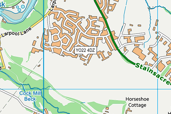 YO22 4DZ map - OS VectorMap District (Ordnance Survey)