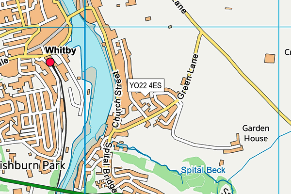 YO22 4ES map - OS VectorMap District (Ordnance Survey)