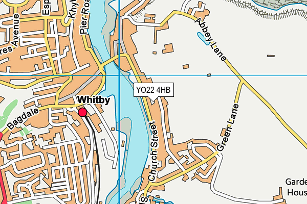 YO22 4HB map - OS VectorMap District (Ordnance Survey)