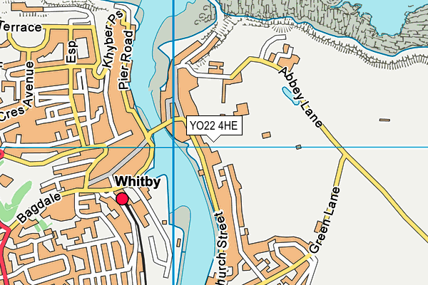 YO22 4HE map - OS VectorMap District (Ordnance Survey)
