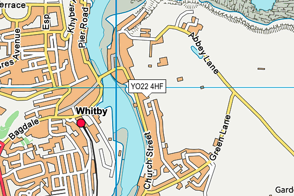 YO22 4HF map - OS VectorMap District (Ordnance Survey)