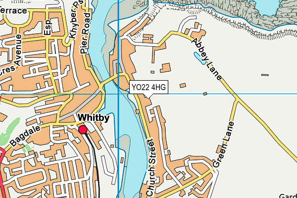 YO22 4HG map - OS VectorMap District (Ordnance Survey)