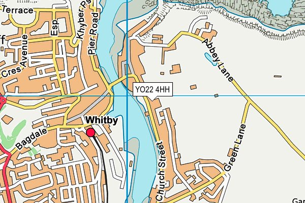 YO22 4HH map - OS VectorMap District (Ordnance Survey)
