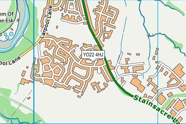 YO22 4HJ map - OS VectorMap District (Ordnance Survey)