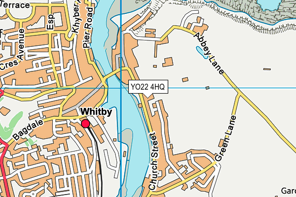 YO22 4HQ map - OS VectorMap District (Ordnance Survey)