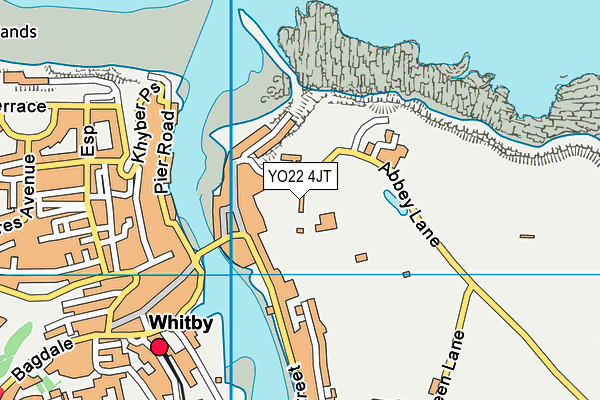 YO22 4JT map - OS VectorMap District (Ordnance Survey)