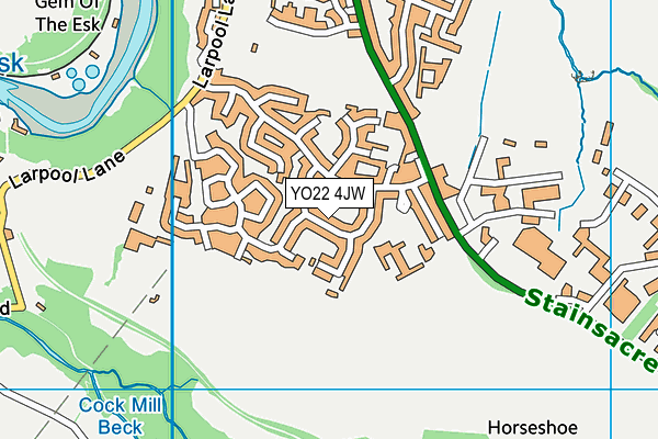YO22 4JW map - OS VectorMap District (Ordnance Survey)