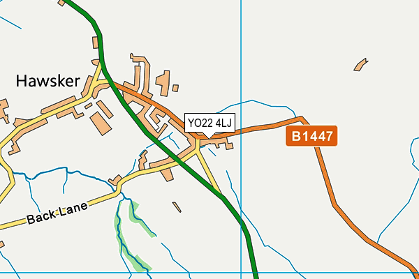 YO22 4LJ map - OS VectorMap District (Ordnance Survey)