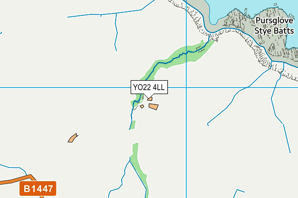 YO22 4LL map - OS VectorMap District (Ordnance Survey)