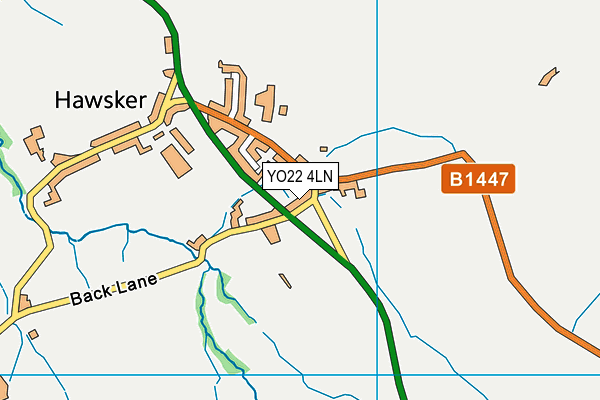 YO22 4LN map - OS VectorMap District (Ordnance Survey)