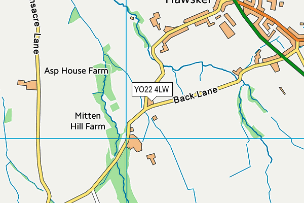 YO22 4LW map - OS VectorMap District (Ordnance Survey)