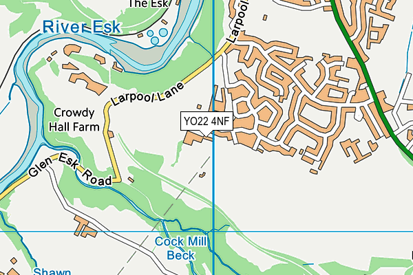 YO22 4NF map - OS VectorMap District (Ordnance Survey)