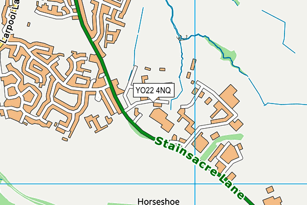 YO22 4NQ map - OS VectorMap District (Ordnance Survey)