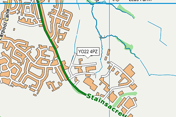 YO22 4PZ map - OS VectorMap District (Ordnance Survey)