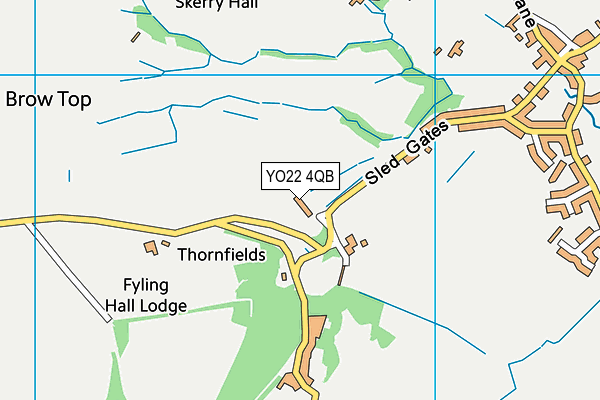 YO22 4QB map - OS VectorMap District (Ordnance Survey)