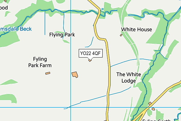YO22 4QF map - OS VectorMap District (Ordnance Survey)