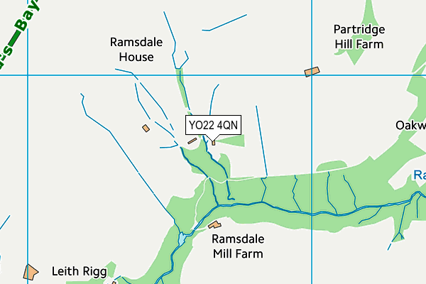 YO22 4QN map - OS VectorMap District (Ordnance Survey)