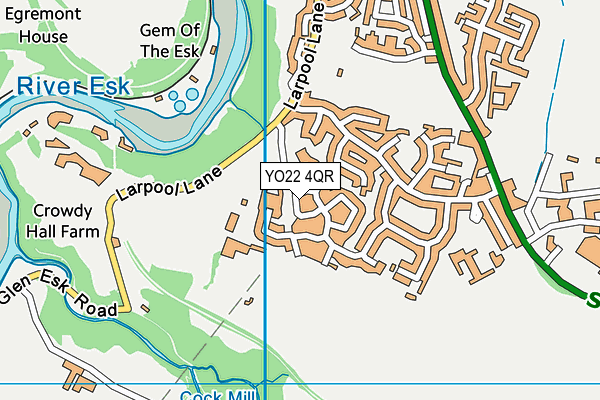 YO22 4QR map - OS VectorMap District (Ordnance Survey)