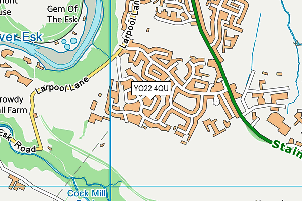YO22 4QU map - OS VectorMap District (Ordnance Survey)