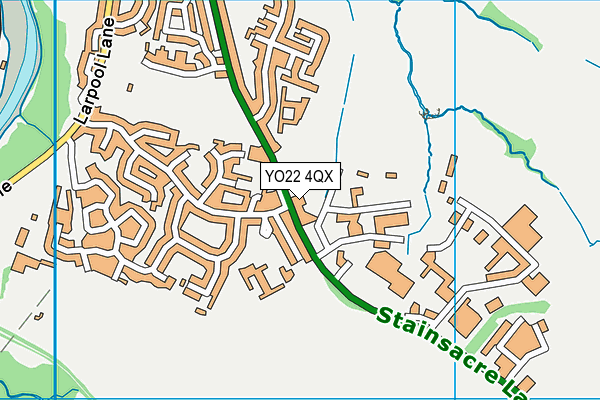 YO22 4QX map - OS VectorMap District (Ordnance Survey)