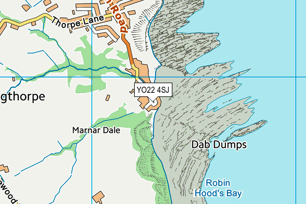 YO22 4SJ map - OS VectorMap District (Ordnance Survey)
