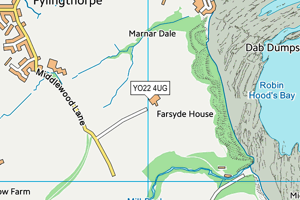 YO22 4UG map - OS VectorMap District (Ordnance Survey)