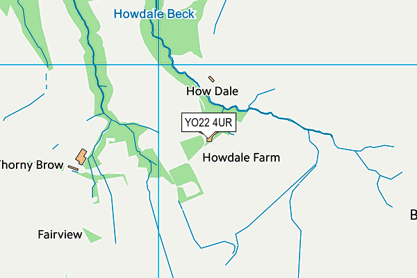 YO22 4UR map - OS VectorMap District (Ordnance Survey)