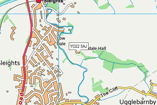 YO22 5AJ map - OS VectorMap District (Ordnance Survey)