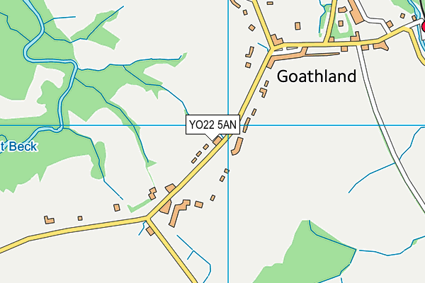 YO22 5AN map - OS VectorMap District (Ordnance Survey)