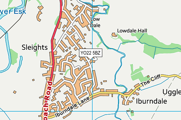 YO22 5BZ map - OS VectorMap District (Ordnance Survey)