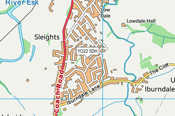 YO22 5DH map - OS VectorMap District (Ordnance Survey)