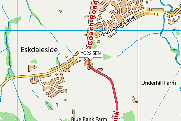 YO22 5EN map - OS VectorMap District (Ordnance Survey)